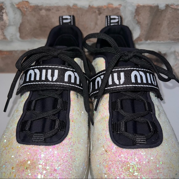 Miu Miu Glitter Sneakers - Picture 7 of 8